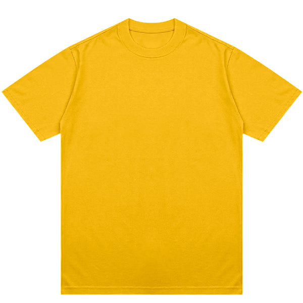 Camiseta Amarela 100% algodão T-Shirt 30.1 Penteado