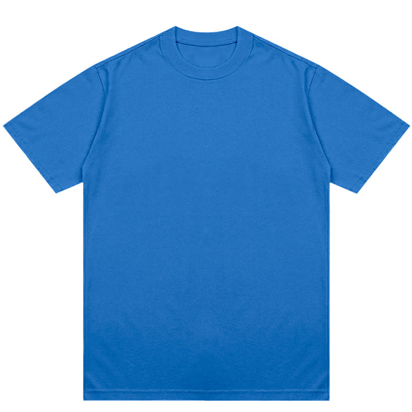 Camiseta Azul Royal 100% algodão T-Shirt 30.1 Penteado