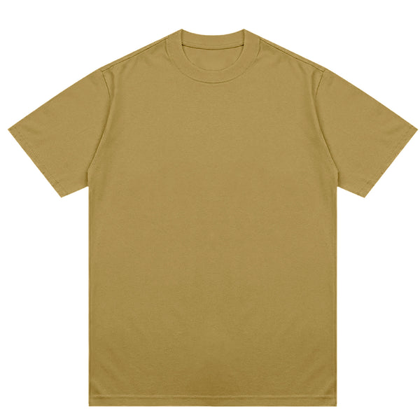 Camiseta Bege 100% algodão T-Shirt 30.1 Penteado