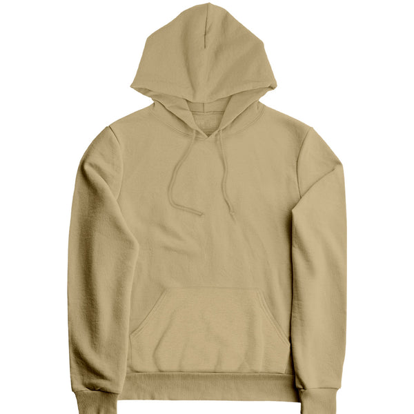 Blusa De Moletom Canguru Bege