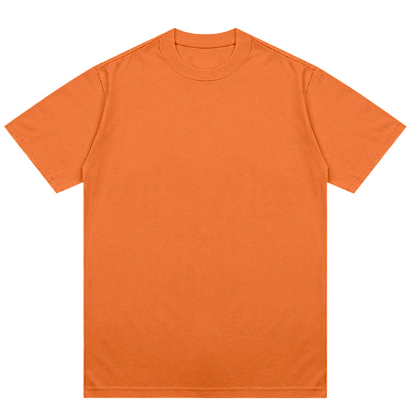 Camiseta Laranja 100% algodão T-Shirt 30.1 Penteado