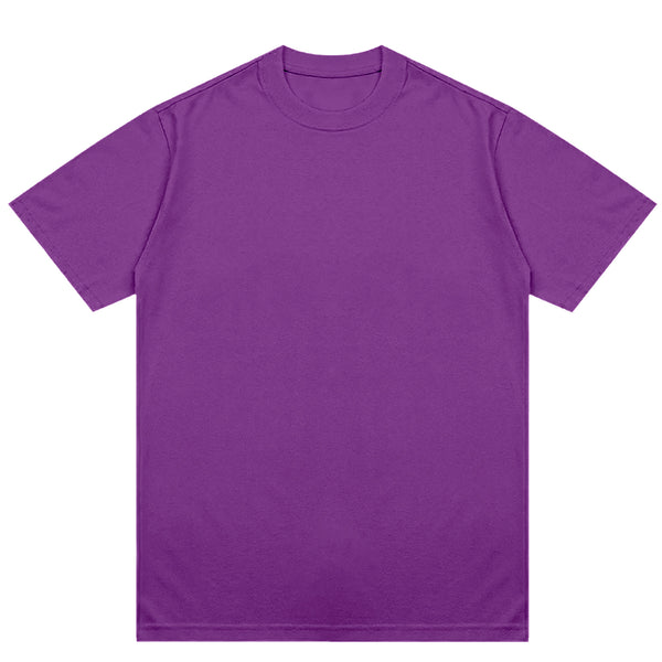 Camiseta Roxa 100% algodão T-Shirt 30.1 Penteado