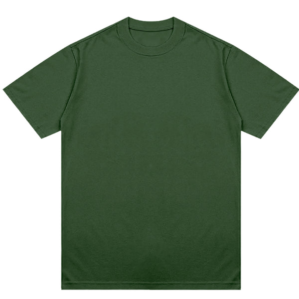 Camiseta Verde 100% algodão T-Shirt 30.1 Penteado