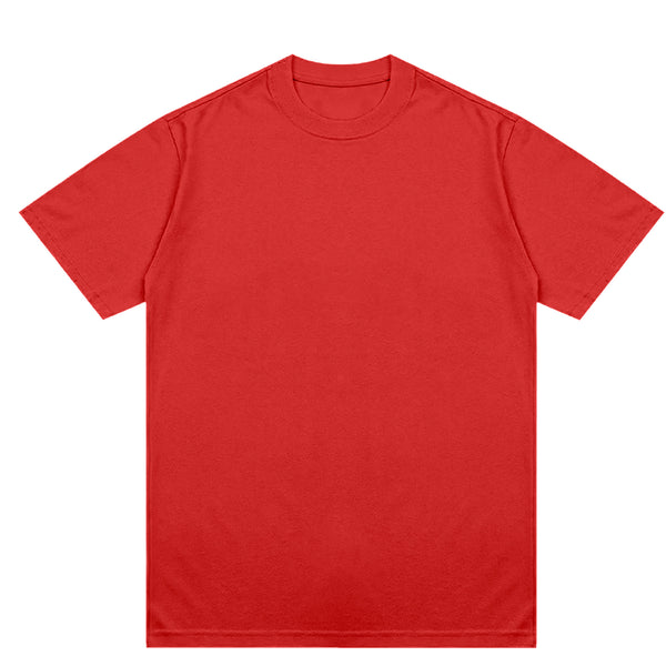 Camiseta Vermelha 100% algodão T-Shirt 30.1 Penteado